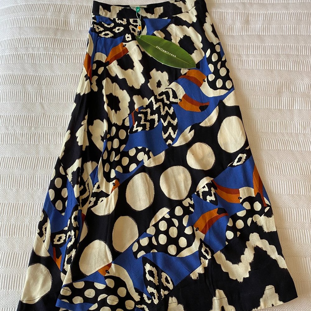 NWT Farm Rio Midi Mixed Skirt